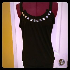 Michael by Michael Kors scalloped front tank top M
